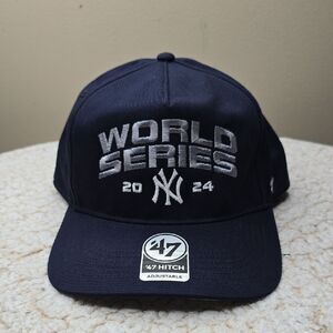'47 MLB 2024 World Series New York Yankees Hitch Adult OS Navy Snapback Hat